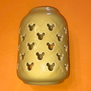 Disney 6.8" NWOT Ceramic Mickey Mouse Candle Lantern Yellow/Garden Accessory